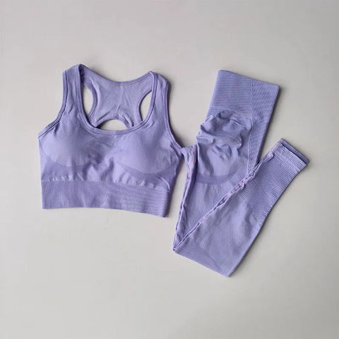 Women's tracksuit Fitness Suit Yoga Sets Sportswear Workout Sports Bra+High Waist Leggings Gym Clothing Seamless Sports Suits Zen fit plus