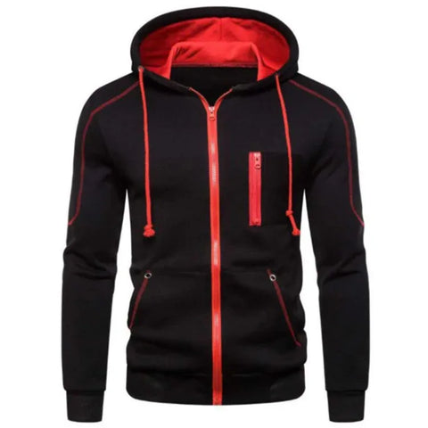 Men's Hoodie Black White Army Green Red Hooded Color Block Fleece Cool Casual Winter Clothing Apparel Hoodies Sweatshirts - Zen Fit Plus