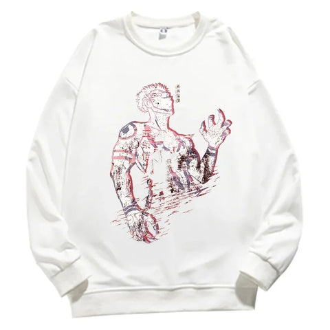 Jujutsu Kaisen Anime round Neck Long Sleeve Sweatshirt Unisex Cotton Printed T-Shirt Virtual Two-Dimensional Cultural Apparel Zen Fit Plus
