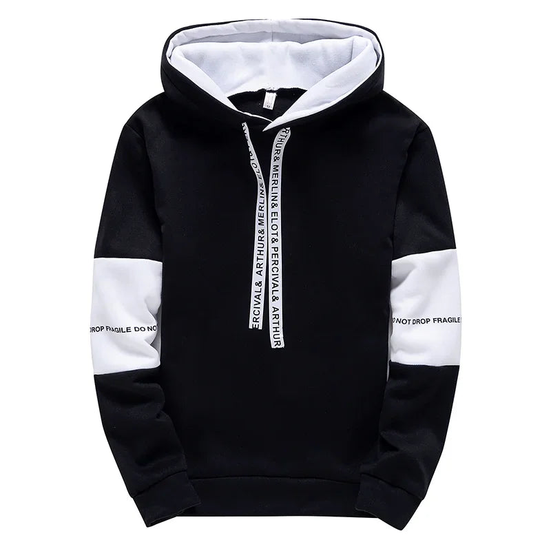 Men's Hoodies Long Sleeve Casual Printing With Letter Sweatshirts New Spring Hip Hop Pullover Sports Top Male Hooded Sweatshirts Zen fit plus