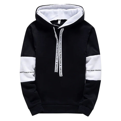 Men's Hoodies Long Sleeve Casual Printing With Letter Sweatshirts New Spring Hip Hop Pullover Sports Top Male Hooded Sweatshirts Zen fit plus