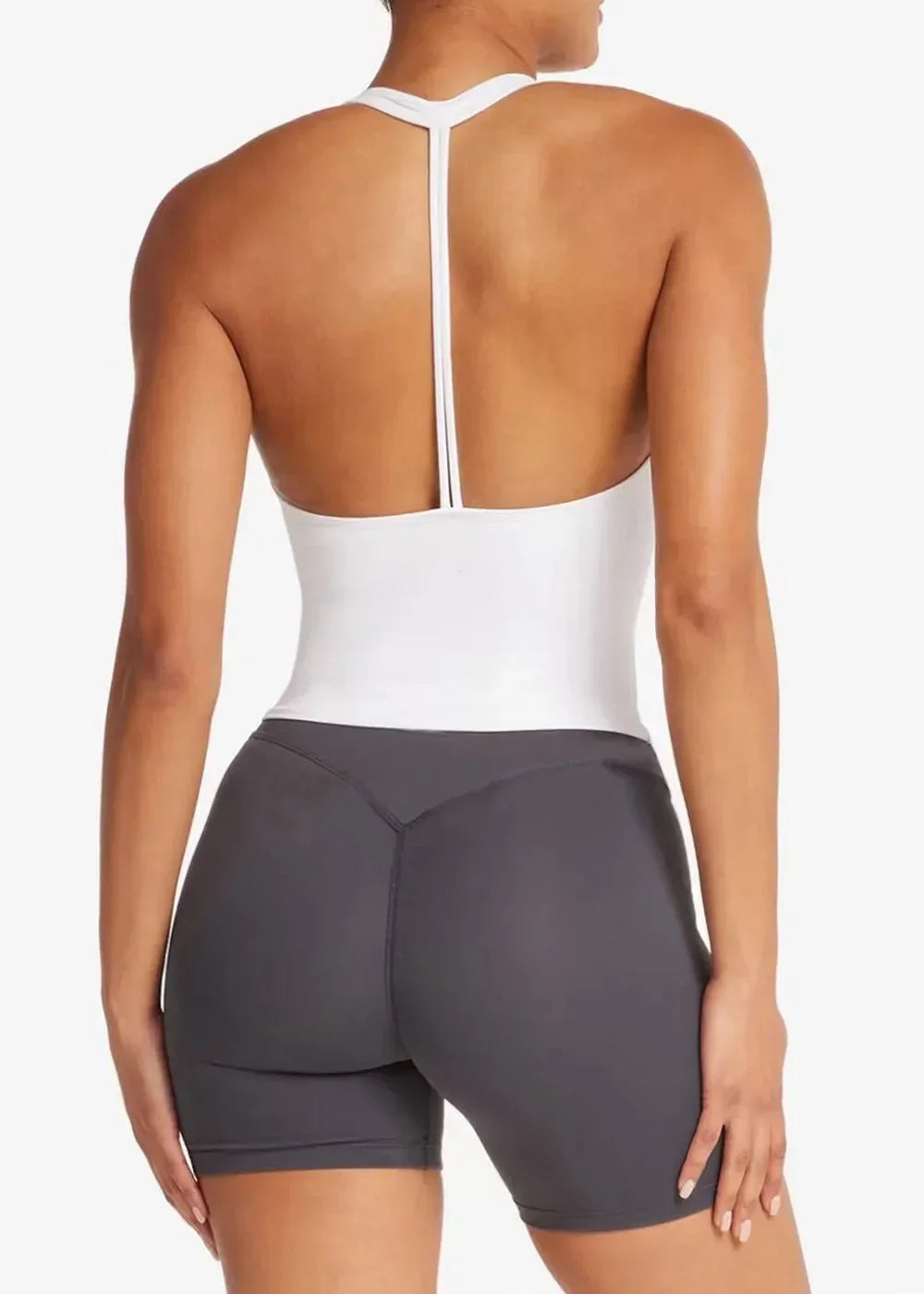 Women sexy halter halter fitness wear Yoga vest with chest pad Sports bra Sports shorts Yoga fitness clothing - Zen Fit Plus