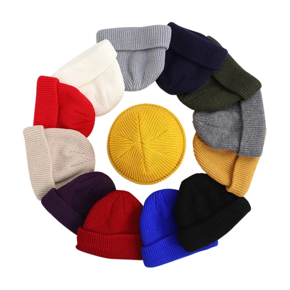 Winter Warm Beanies Casual Short Thread Hip Hop Hat Adult Men  Female Wool Knitted Skull Cap Elastic  Unisex Zen Fit Plus