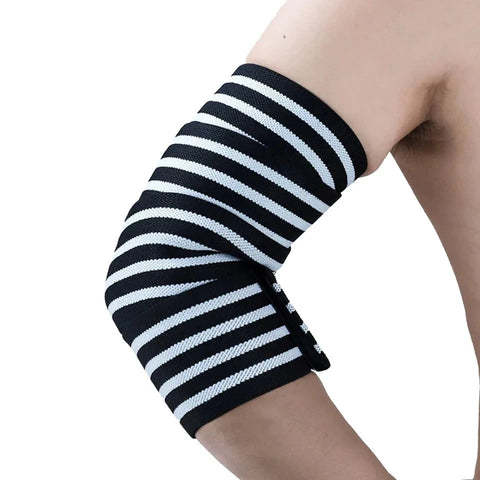 LOOGDEEL Elastic Elbow Sleeve Bandage Weightlifting Powerlifting Bodybuilding Arm Wrap Brace Strap Compression Elbow Support Pad Zen Fit Plus