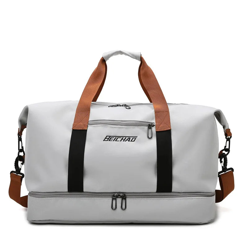 Gym Bag Travel Fitness Bag for Women Large Capacity Men's Sports Luggage bag Waterproof Female Messenger Bag Dry And Wet Handbag Zen fit plus