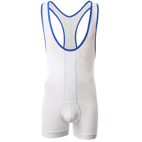 Men Underwear Bodysuit Sexy Stretch Tight Boxers Bodysuit Male Leotard Wrestling Singlet Jumpsuit Clubwear Underwear Tank Zen fit plus