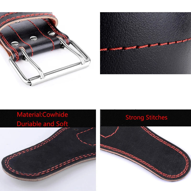 Cowhide Weightlifting Belt,Powerlifting Belt,Fitness Workout Back Protector,Deadlift Protection,Gym Lumbar Bodybuilding Training Zen fit plus