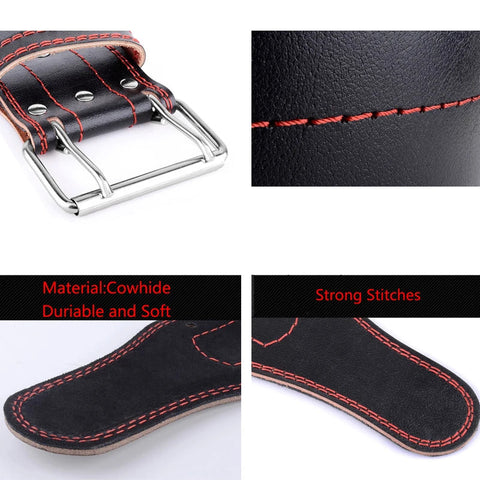 Cowhide Weightlifting Belt,Powerlifting Belt,Fitness Workout Back Protector,Deadlift Protection,Gym Lumbar Bodybuilding Training Zen fit plus