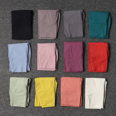 SOISOU Nylon Gym Yoga Pants Women Leggings For Fitness High Waist Long Pants Women Hip Push UP Tights Women Clothing 2 Types Zen fit plus
