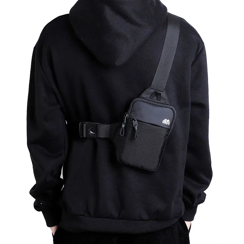 Fashion Nylon Shoulder Crossbody Bags for Man Women Mini Cloth Sling Sport Cross Phone Backpack Travel Male Square Bag Chest Bag - Zen Fit Plus