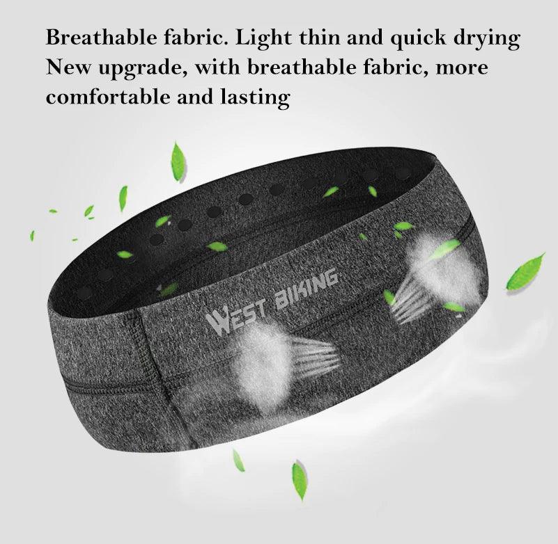 WEST BIKING Sports Headband Anti-slip Sweat Absorbing Elastic Sweatband Quick Dry Men Women Running Fitness Gym Cycling Headwear - Zen Fit Plus