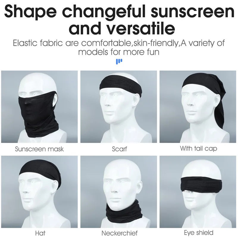 WEST BIKING Breathable Summer Cycling Headwear Ice Silk Anti UV Face Cover Outdoor Sport Running Scarf Dustproof Men Women Mask Zen fit plus