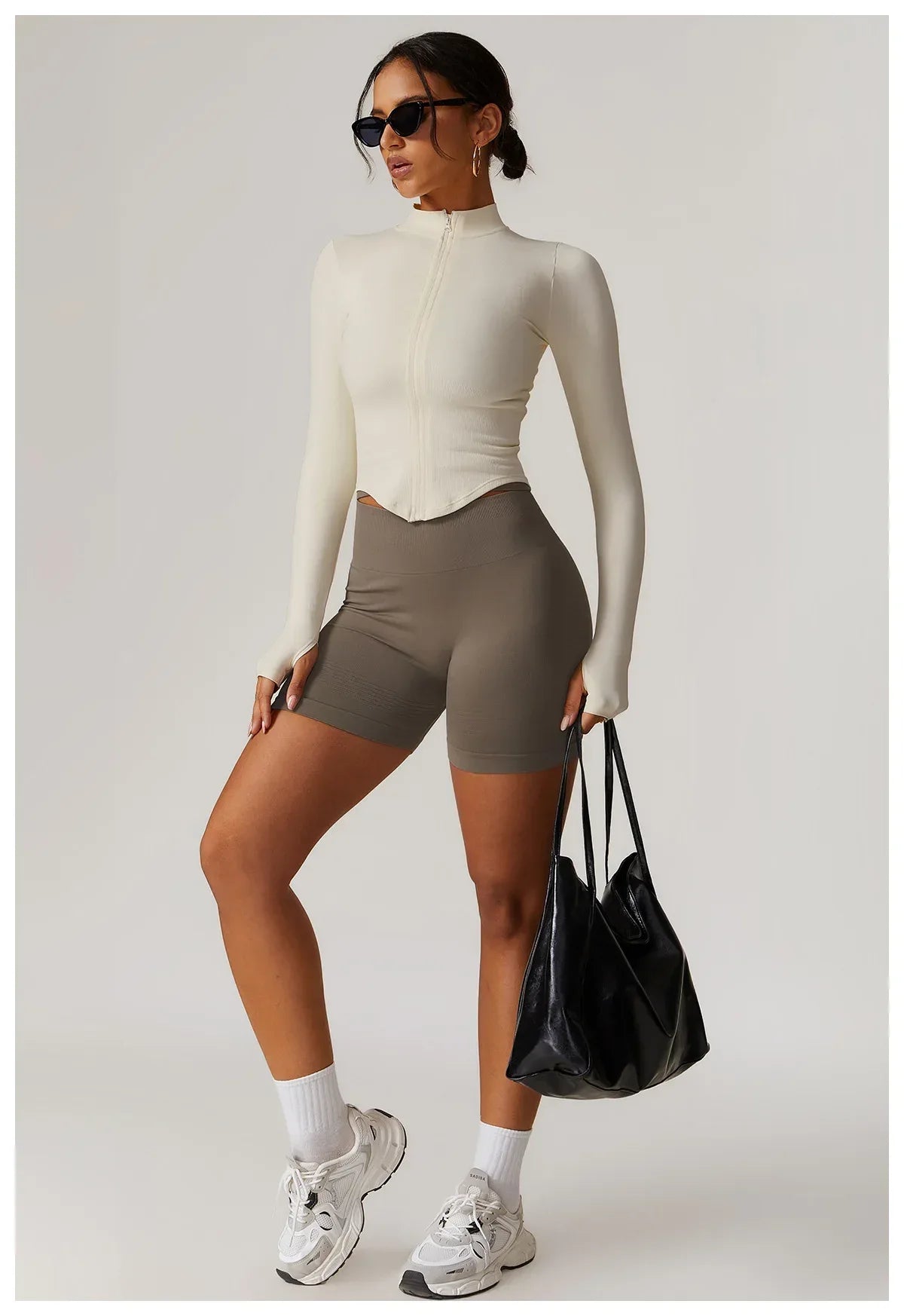 Hearuisavy Autumn Running Zipper Workout Jacket Women Long Sleeve Sportswear Gym Top Female Quick-Dry Yoga Clothing Sport Coat - Zen Fit Plus