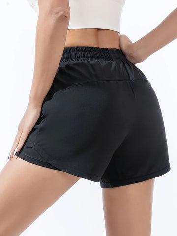 Sports shorts women wear fast-drying anti-light double-decker summer leisure fitness running training yoga pants holiday two Zen fit plus