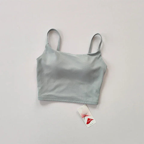 Small Sling Vest Integrated Fixed Gathering Sports Underwear Women's Bra Beauty Back Training Fitness Bra Summer Clothing Suit - Zen Fit Plus