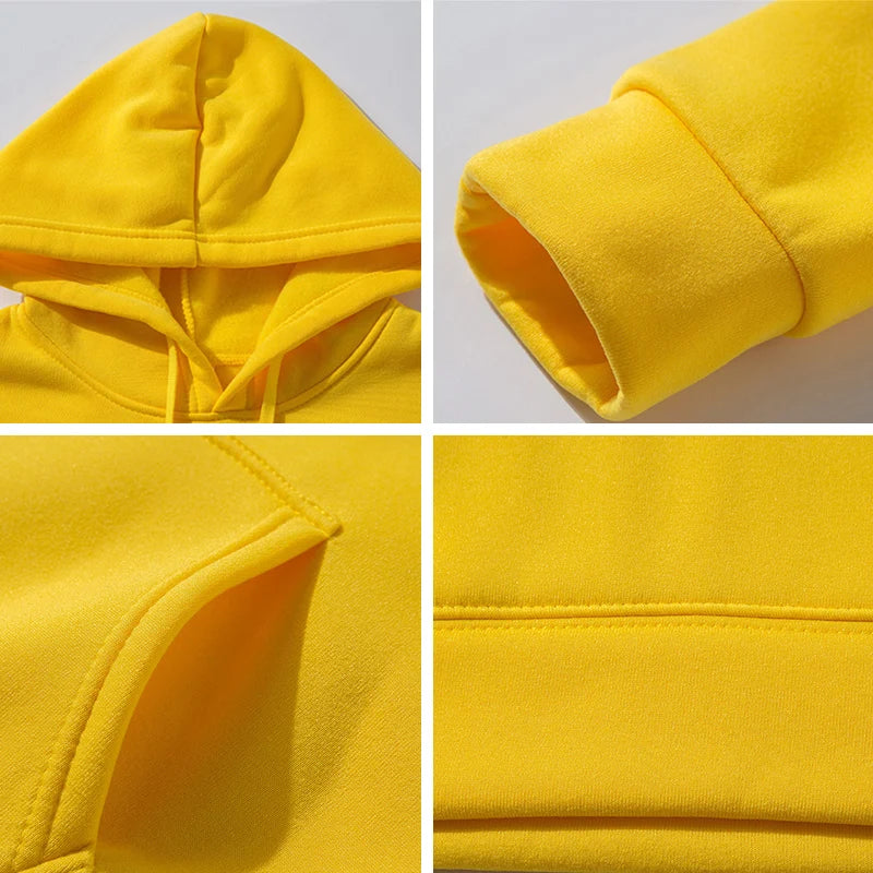 Men's and Women's Solid Color Pocket Hoodies Sports Fitness Sweatshirts Fashionable Casual Pullovers Multi Color Zen fit plus