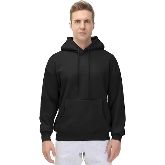 Spring/Fall Men's and women's plain black/grey hooded sweatshirts Street wear Running sweatshirts Casual loose hoodie pullovers Zen fit plus