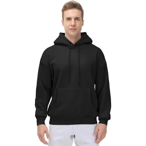 Spring/Fall Men's and women's plain black/grey hooded sweatshirts Street wear Running sweatshirts Casual loose hoodie pullovers Zen fit plus