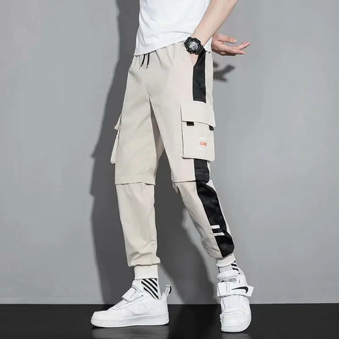Classic Design Multi Flap Pockets Cargo Pants,Men's Loose Fit Drawstring Harem Cargo Jogger Pants oversized pants men and women Zen fit plus