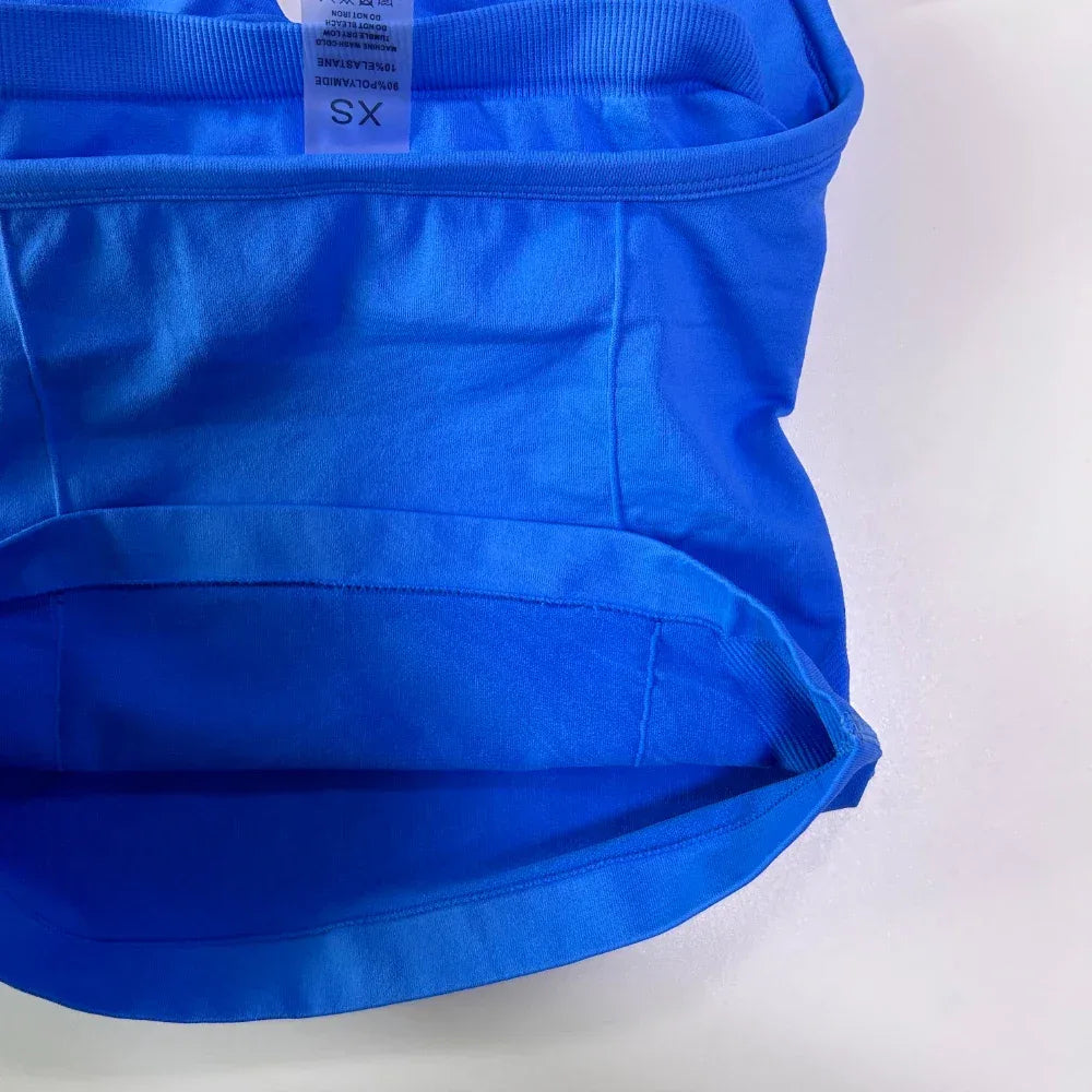 2Pcs Impact Gym Set Women Backless Tank Tops High Waist Scrunch Seamless Shorts Gym Suit Fitness Clothes Activewear Workout Sets - Zen Fit Plus