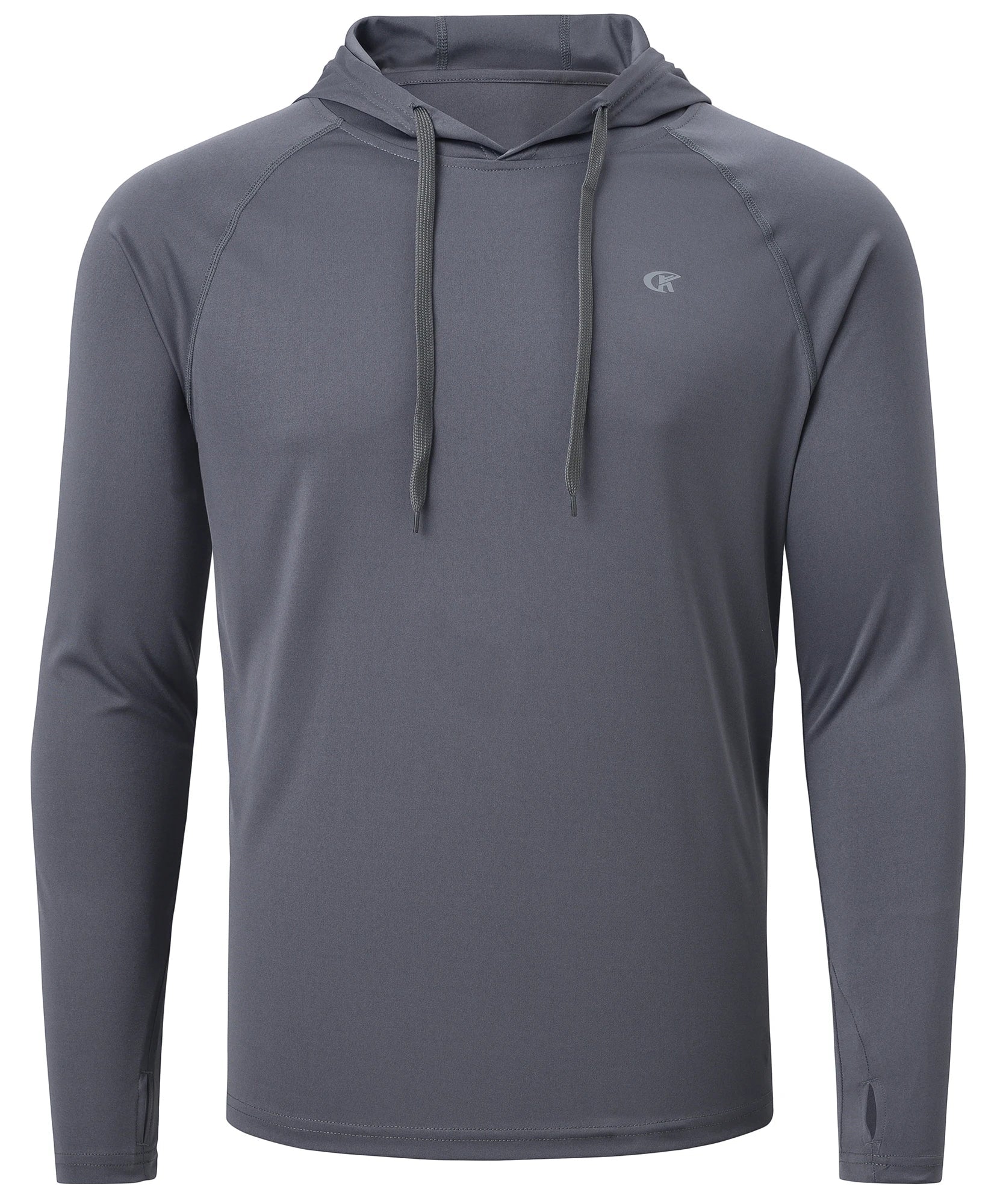 Summer Men's Long Sleeve UPF 50+ Hoodie Shirts, Rash Guard Quick Dry Lightweight T-shirt for Outdoor Jogger Sport Pullover Zen fit plus