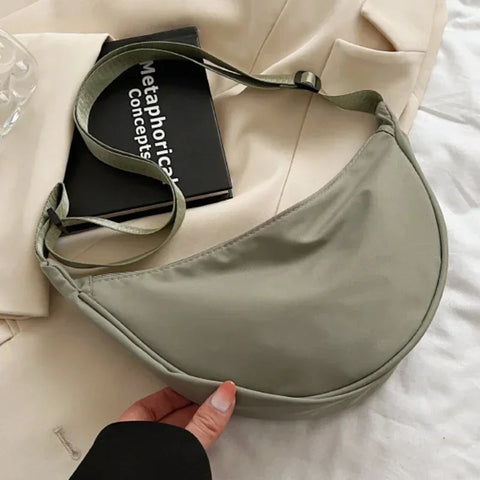 Solid Color Chest Bag For Women Large Capacity Travel Crossbody Female Half Moon Belt Bag Ladies Daily Street Fanny Packs 2024 Zen fit plus