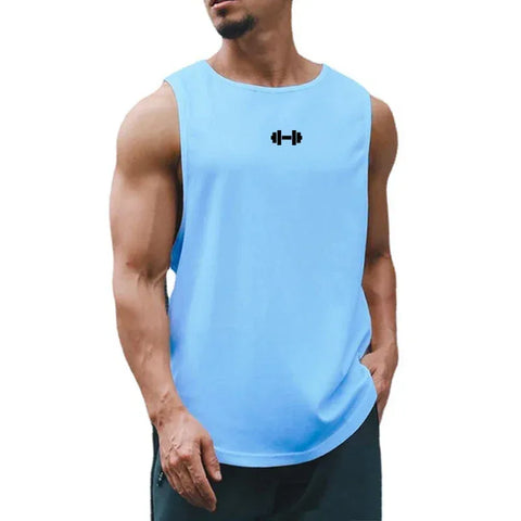 Summer Men's Running Vest Gym Tank Tops Fitness Clothing Quick-drying Loose Bodybuilding Sleeveless Shirt Basketball Singlets - Zen Fit Plus
