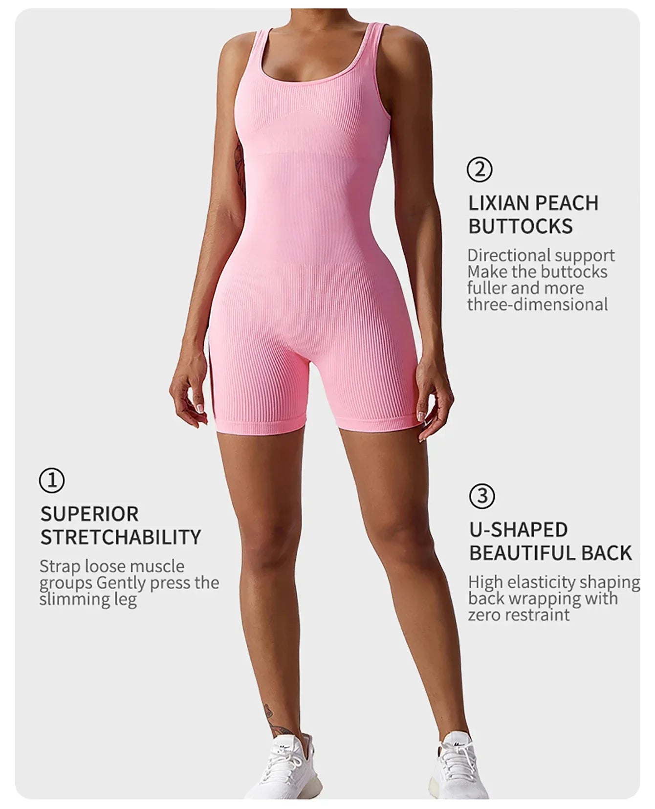 High Elastic Integrated Tight Fitting Jumpsuit Aerial Beauty Back Yoga Suit Seamless Jumpsuit for Women - Zen Fit Plus