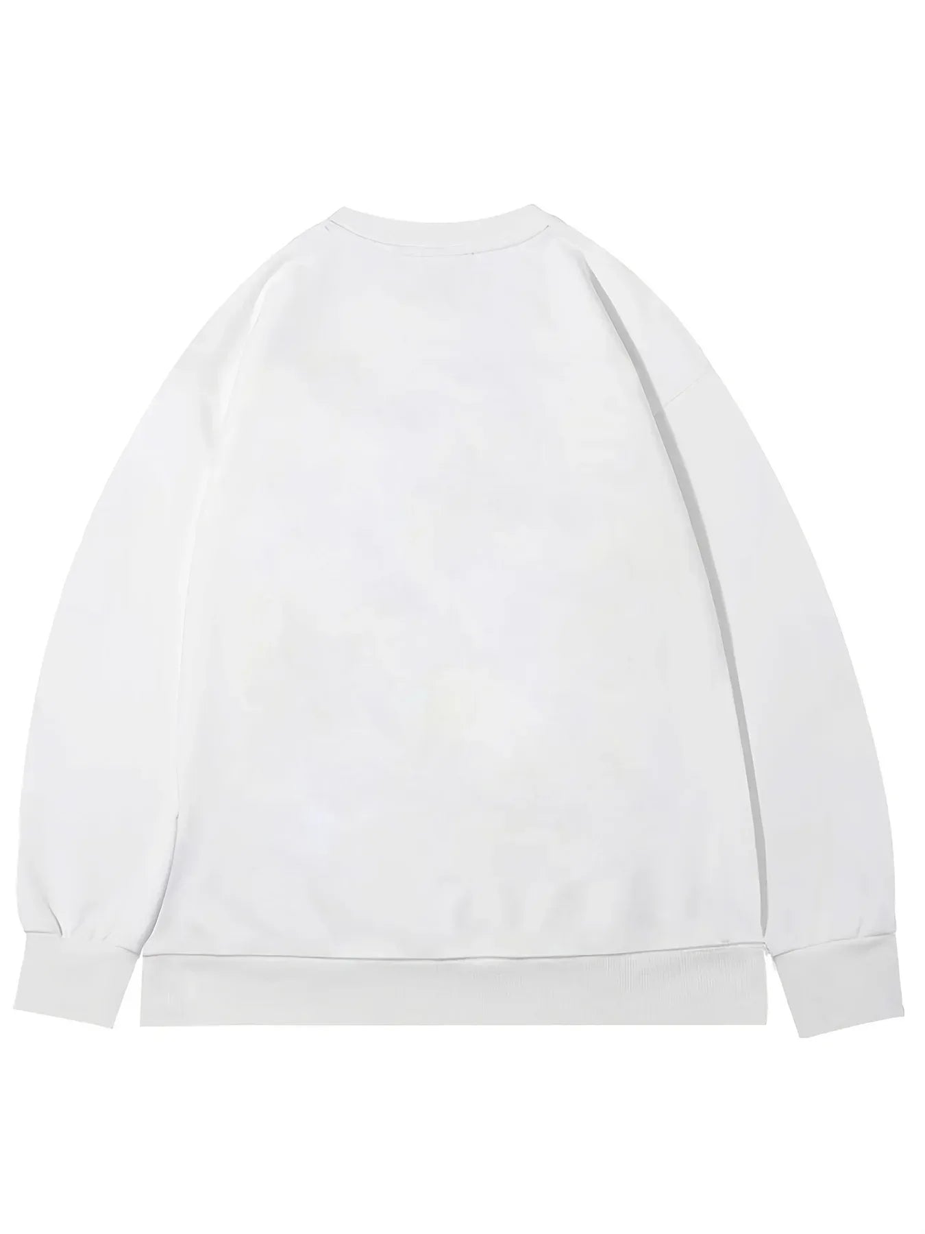 Men's autumn and winter fashionable casual loose futune letter graphic printed long sleeved round neck sweatshirt - Zen Fit Plus