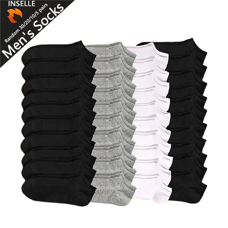 10 Pairs Women/Men Boat Socks Invisible Low Cut Silicone Non-slip Summer No-show Ankle Socks Solid Color Casual Breathable Zen fit plus