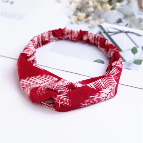 Fashion Women Girls Summer Bohemian Hair Bands Print Headbands Vintage Cross Turban Bandage Bandanas HairBands Hair Accessories Zen Fit Plus