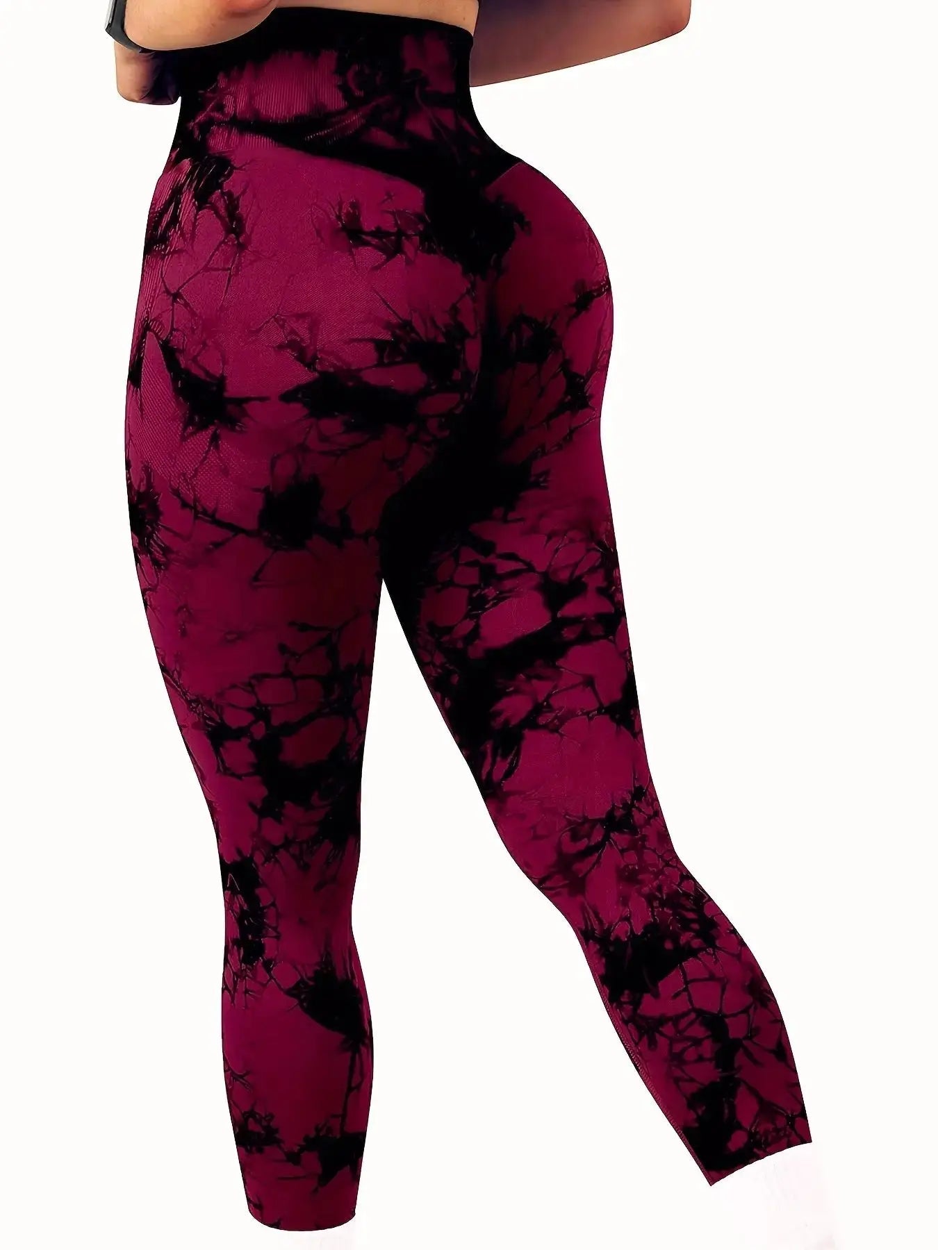 Women's Tie-Dye Seamless Peach Butt High Waist Butt Pants Stretch Fitness Yoga Pants Zen fit plus