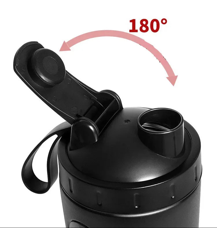 28oz Protein Shaker Bottle Portable BPA Free Leak Proof Sport Cup with Visible Window and Mixing Ball for Gym Fitness Workout - Zen Fit Plus