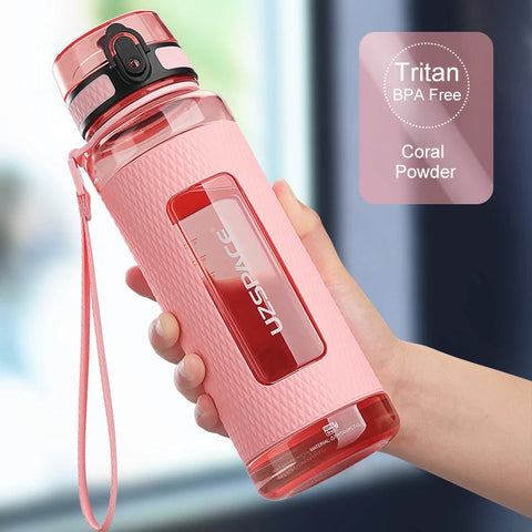 UZSPACE Sport Water Bottles BPA Free Portable Gym Anti-fall Leak-proof Large Capacity Fitness Kettle Tritan Plastic Drink Bottle Zen fit plus