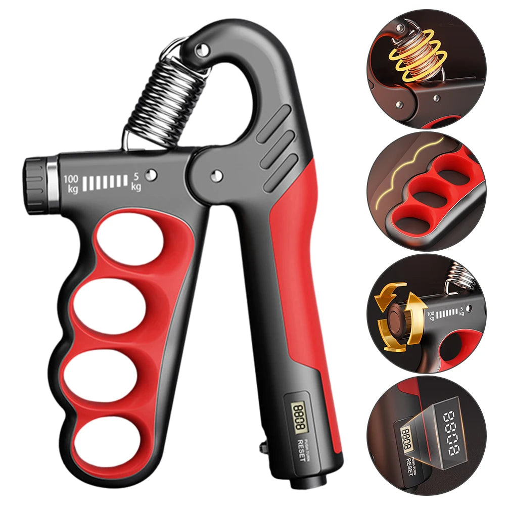 5-100KG Grip Strength Trainer Wrist Expander Adjustable Resistance Fitness Gym Training Hand Gripper for Muscle Building Recover Zen Fit Plus