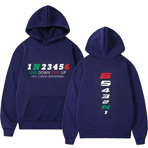 1N23456 Motorcycle Gear Biker Heartbeat Print Men's Hoodies male Pullover Clothing Oversized Sweatshirts Graphic Women Tracksuit Zen fit plus