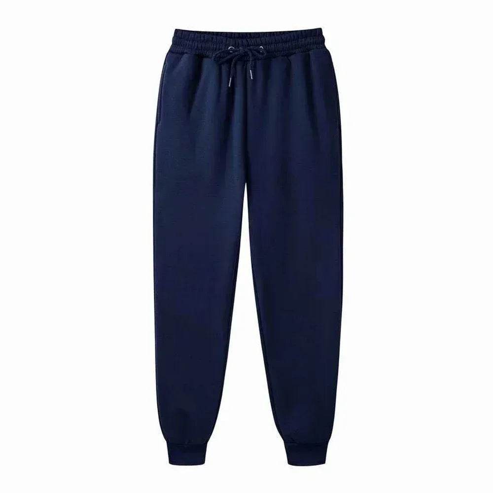 Mens Casual Pants Autumn Winter Fleece Sweatpants Men Running Jogger Sports Gym Trousers Fashion Solid Color Workout Long Pants - Zen Fit Plus