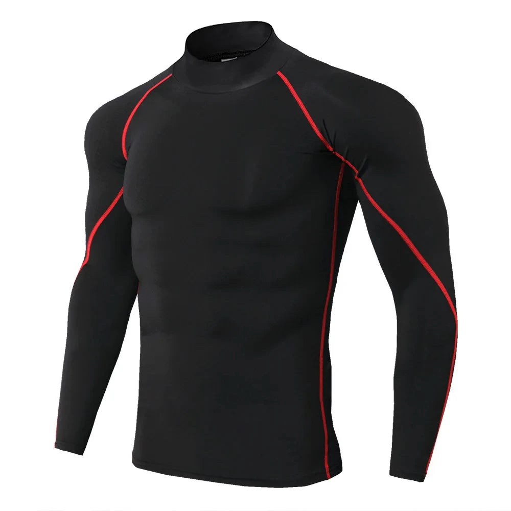 Winter Man Compression Shirt Cycling Clothing Warmth Shirt Warm Bottoming Shirt Men Compression T-Shirt Gym Sportswear 2024 New Zen fit plus