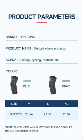 Elastic Fabric Protective Elbow Brace Knitted Compression Sleeve for Tendonitis Pain Relief - Zen Fit Plus