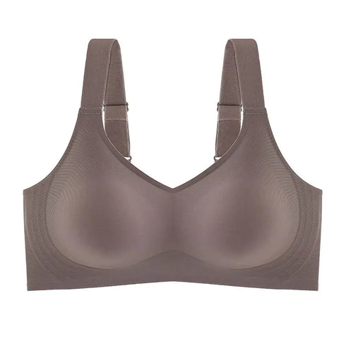 Beautiful Back Large Size Soft Support Push-up Bra For Women, Seamless One-piece, Wire-free, Adjustable Sports Thin Bra Zen Fit Plus