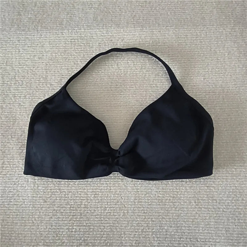 Fashion Strappy Bra Gym Top Girl Women High Support Thin Strap Halter Sports Seamless Bras Scrunch Workout Yoga Tank Bra Zen Fit Plus