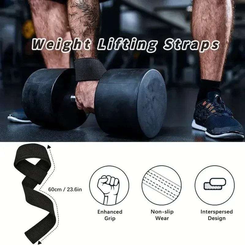 Weightlifting Wrist Straps Strength Training Adjustable Non-slip Gym Fitness Lifting Strap Wrist Support Sports Grip Band - Zen Fit Plus