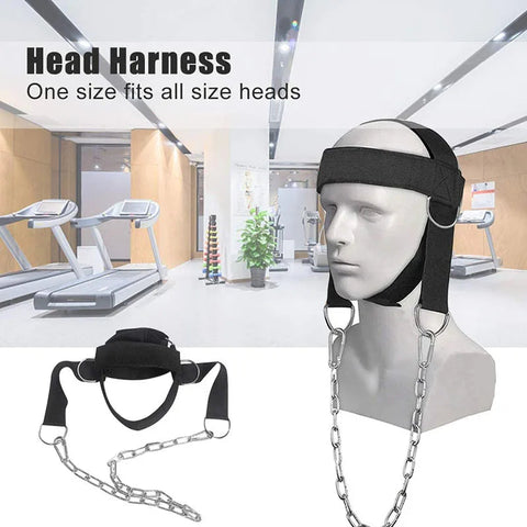 Head Neck Training Head Harness Body Strengh Adjustable Exercise Strap Neck Muscle Power Training Gym Fitness Weight Bearing Cap Zen fit plus