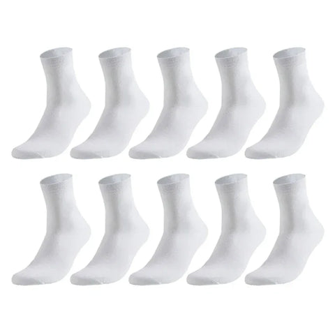 10 Pairs Men's Cotton Socks New Style Black Business Men Socks Soft Breathable Summer Winter for Male Socks Plus Size 38-47 - Zen Fit Plus