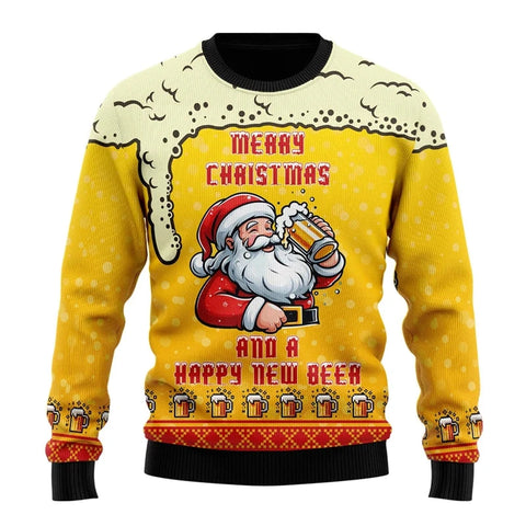 Fashion Beer Ugly Christmas Sweater For Women Clothes Hip Hop Bar Party Men Sweatshirts Casual Male Pullovers Beers Tracksuit Zen Fit Plus