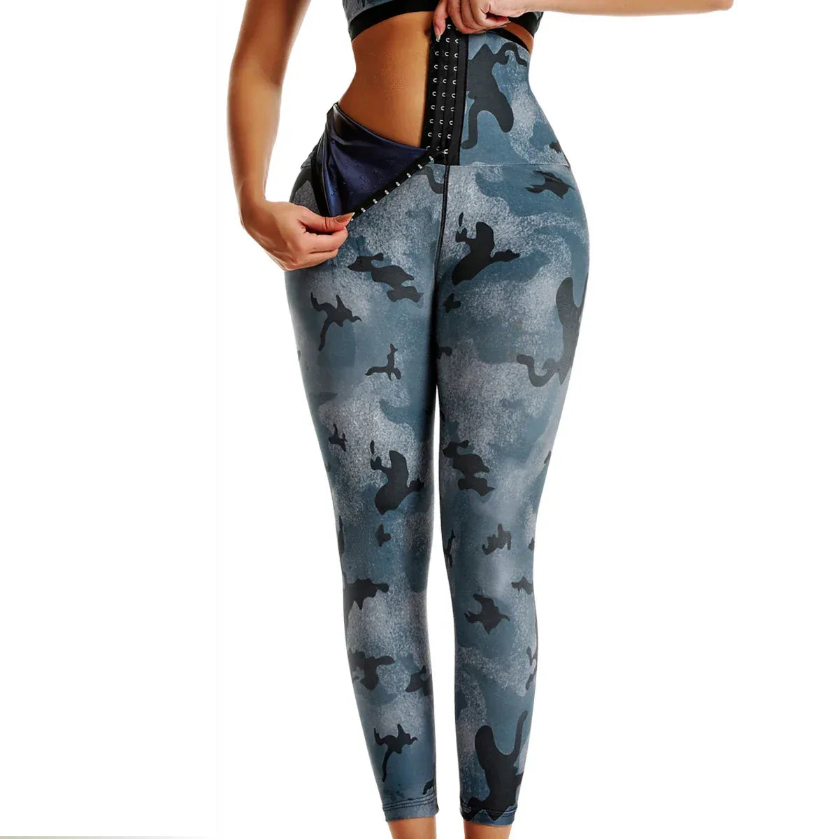 Fitness Sauna Pant for Women High Waist Weight Loss Shaper Compression Workout Legging Sauna Suits Fat Burning Sweat Sportswear - Zen Fit Plus