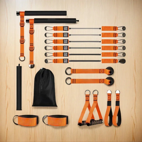 Multifunctional Pilates Bar with Resistance Bands Portable Yoga Pilates Stick Beginner Workout Equipment Yoga Set for Full Body - Zen Fit Plus