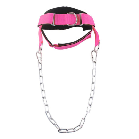 Adjustable Head Harness Neck Trainer for Home Weight Lifting Head Neck Straps Nylon Cap with Chain Neck Harness Neck Trainer Zen fit plus