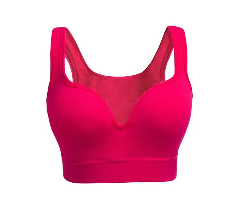 Women Wireless Sports Bra Fitness Running Vest Gym Workout Underwear Padded Tops Bralette Breathable Brassiere Push Up Bras Zen fit plus