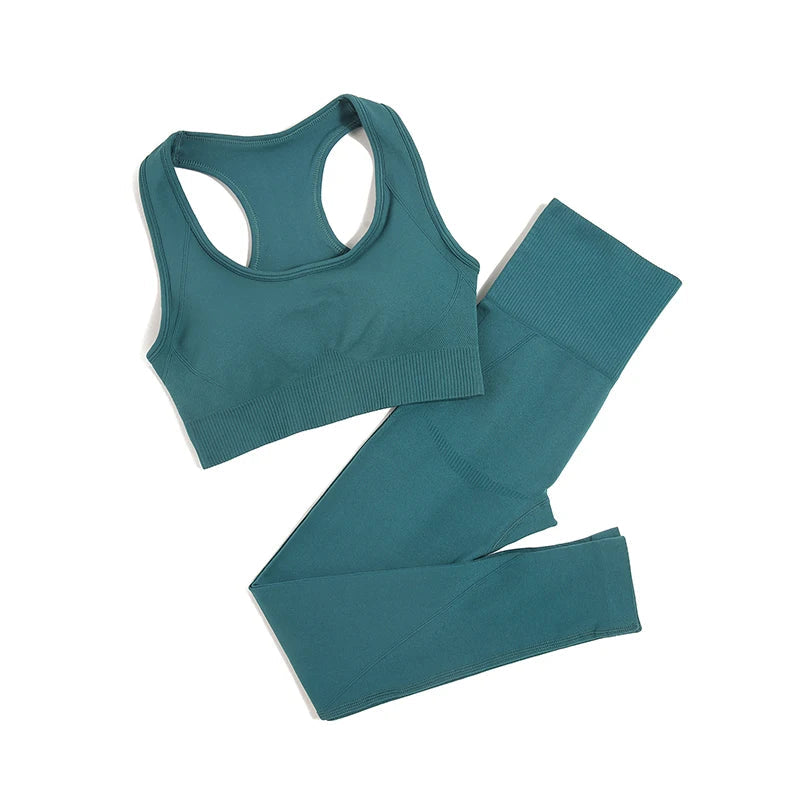 WAREBALL 2/3/4pcs Seamless Yoga Set Gym Clothes Sportswear Yoga Suits For Women Fitness Set Tracksuits Sports Bra Gym Leggings Zen fit plus